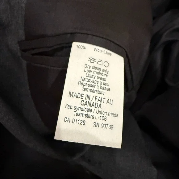 Lauren Ralph Lauren Mens Two Button Sport Coat Charcoal Gray Single Breasted 42R
